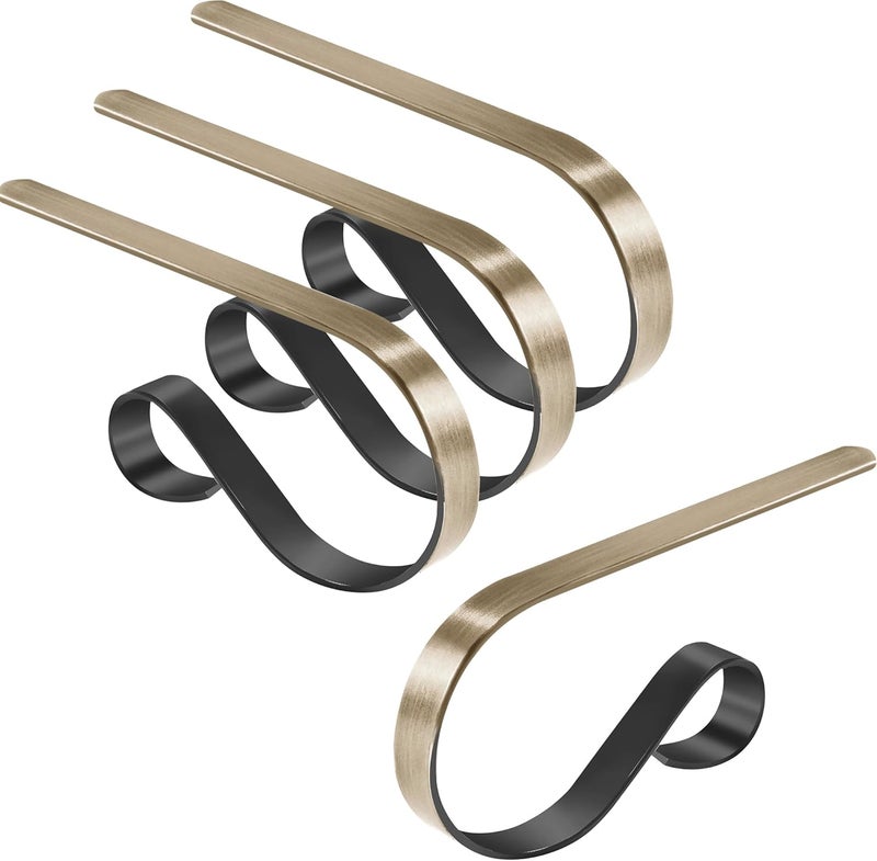Doitory Christmas Stocking Holder Hanger,4 Pack Adjustable Stocking Holders for Mantle and Fireplace Metal Decoration for Xmas Holiday Party - Image 1